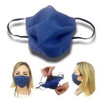 Kit 3 Máscaras De Tecido Lavável Dupla Camada Não Descartável Com Clipe Nasal