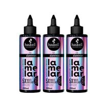 Kit 3 Máscaras Haskell Lamelar 200ml - Cabelo 5x +Brilhante