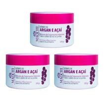 Kit 3 Mascaras Maochi de Hidratação e Nutrição Capilar Organica e Tratamento Para Cabelos Ressecados