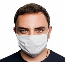 Kit 3 Máscaras Protetora Dupla Face Reutilizável Lavável com Clipes Nasal Tricoline 100% Algodão