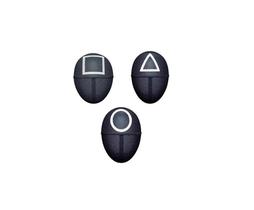 Kit 3 Máscaras Round 6 Carnaval Halloween Cosplay Fantasia