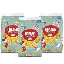 Kit 3 Massa de Arroz Urbano Kids Personagens Sem Glúten 500g