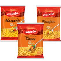 Kit 3 Massa Isabela Com Ovos 500g - Pronta em 9 minutos