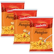Kit 3 Massa Isabela Parafuso Com Ovos 500g - Pronta em 9 minutos