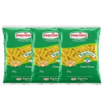 Kit 3 Massa Orquídea Rigatone Sêmola 500g