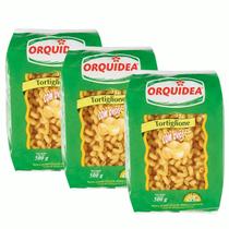 Kit 3 Massa Orquídea Tortiglione com Ovos 500g