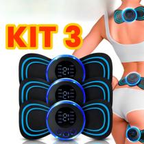 Kit 3 Massageador Elético De Pescoço Portátil Massageador Cervical Lombar E Corpo EMS