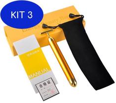 Kit 3 Massageador Facial Anti-Idade Vibração Harmonização Energy - Energy Beauty Bar 24k
