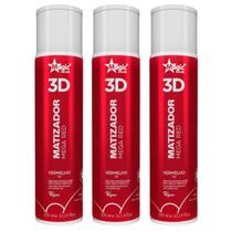Kit 3 Matizador 3D Mega Red 300ml Magic Color Kit 3 Matizador 3D Mega Red 300ml Magic Color