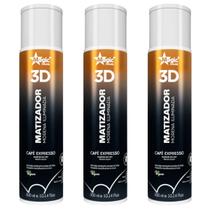 Kit 3 Matizador 3D Morena Iluminada Café Expresso 300ml Magic Color