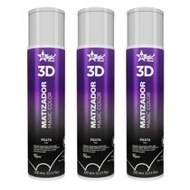 Kit 3 Matizador 3D Prata 300ml Magic Color