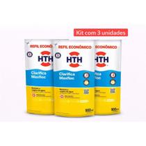 Kit 3 Maxfloc 1Litro hth Clarificante - 3 maxfloc hth refil