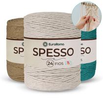 Kit 3 Maxi Barbantes Euroroma Spesso 24 Fios - 4/24 254m 1kg