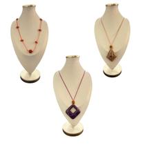 Kit 3 maxi colar feminino elegante cordão resina casual dia Kit 3 maxi colar feminino elegante cordão resina casual dia