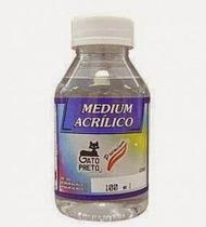 Kit 3 Médium Acrílico Incolor 100ml - Gato Preto