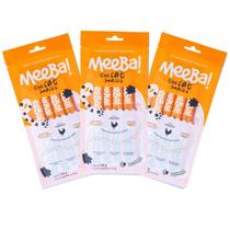 Kit 3 Meeba Snack Natural Úmido Cremoso Frango 12 Sachê 14g