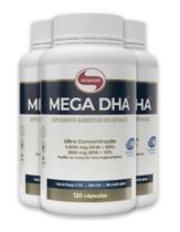 Kit 3 Mega Dha 1500mg Vitafor 120 Cápsulas Sem Sabor Kit 3 Mega Dha 1500mg Vitafor 120 Cápsulas Sem Sabor