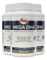 Kit 3 Mega DHA 1500mg Vitafor 120 Cápsulas Kit 3 Mega DHA 1500mg Vitafor 120 Cápsulas