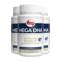 Kit 3 Mega DHA 1500mg Vitafor 60 cápsulas