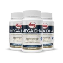 Kit 3 Mega DHA 1500mg Vitafor 60 Cápsulas