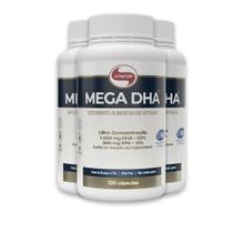 Kit 3 Mega DHA Vitafor 1500mg 120 Cápsulas Kit 3 Mega DHA Vitafor 1500mg 120 Cápsulas