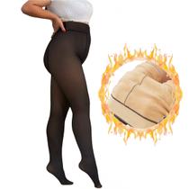 Kit 3 Meia Calça Adulto Cintura Alta Com Pé Inverno Pelucia