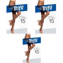 Kit 3 Meia Calça Clássica Adherence Fio 15 Preto EG - Trifil