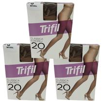 Kit 3 Meia-Calça Clássica Fio 20 Natural Grande - Trifil
