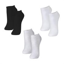 Kit 3 Meia Colegial Puket Sapatilha Cano Baixo Invisível