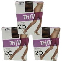 Kit 3 Meia Fina 3/4 Europeu Fio 20 Natural - Trifil Kit 3 Meia Fina 3/4 Europeu Fio 20 Natural - Trifil