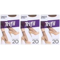 Kit 3 Meia Soquete Social Básica Natural Fio 20 - Trifil