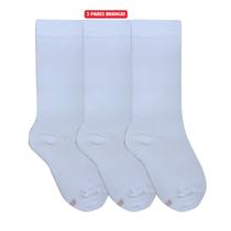 Kit 3 Meias 3/4 Infantil Colorida Lisa