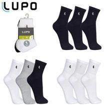 kit 3 Meias Esportivas Adulto cano médio Lupo - Ref. 3245 kit 3 Meias Esportivas Adulto cano médio Lupo - Ref. 3245