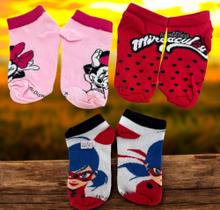 Kit 3 Meias Estampada Infantil 6 a 12 Meses Kit 3 Meias Estampada Infantil 6 a 12 Meses
