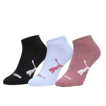 Kit 3 Meias Feminina Puma Sapatilha Algodão Cano Invisível - Rosa Kit 3 Meias Feminina Puma Sapatilha Algodão Cano Invisível - Rosa