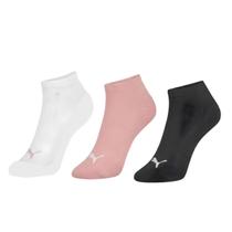 Kit 3 Meias Feminina Puma Sapatilha Algodão Cano Invisível -