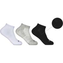 KIT 3 Meias Hoahi 33/38 Cano Curto Branco Preto Cinza
