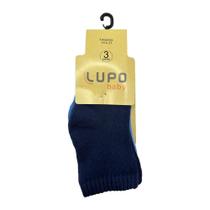 Kit 3 meias lupo cano curto ref:2005 menino
