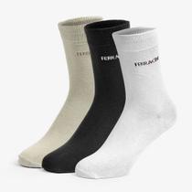 Kit 3 Meias Masculinas Ferracini Basic Bl Kit 3 Meias Masculinas Ferracini Basic Bl