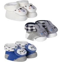 Kit 3 Meias Pantufa Bebê Recém Nascido Menino