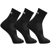 Kit 3 meias poliamida cano curto esportiva corrida academia exercício funcional trilhas evita bolhas