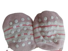 Kit 3 meias sapatinho bebe pantufa antiderrapante elastico