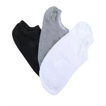 Kit 3 meias soquete básica algodão masculina lisa