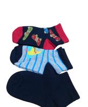 Kit 3 Meias SoqueteHoahi Desenho Menino Infantil 23 /27