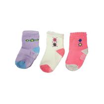 Kit 3 Meias Varias Cores Bebê 0 - 12 Meses Menino e Menina