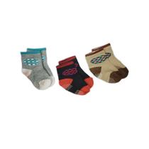 Kit 3 Meias Varias Cores Bebê 0 - 12 Meses Menino e Menina