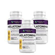 Kit 3 Melatonina Triptofano Magnésio Inositol + Vit 3x60 cps Floral Ervas do Brasil