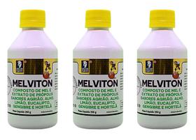 Kit 3 Melviton Composto De Mel E Especiarias 250g
