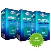 Kit 3 Mental Pro QualyNutri 60 Caps Suplemento com Coenzima Q10 Magnésio Colina e Vitaminas do Complexo B Suporte Nutricional Completo em Cápsulas