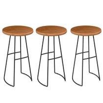 Kit 3 Mesas Bistrô Alta Para Aérea Gourmet York Peroba
